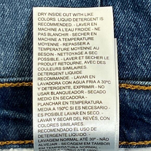 Levi's Premium Raw Hem Distressed Jeans Womens W27 L26 Blue Medium Wash Mid Rise - Picture 9 of 10